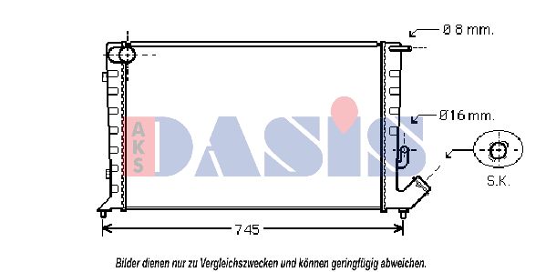 AKS DASIS radiatorius, variklio aušinimas 160035N